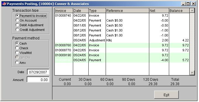 Point of Sale customer payments